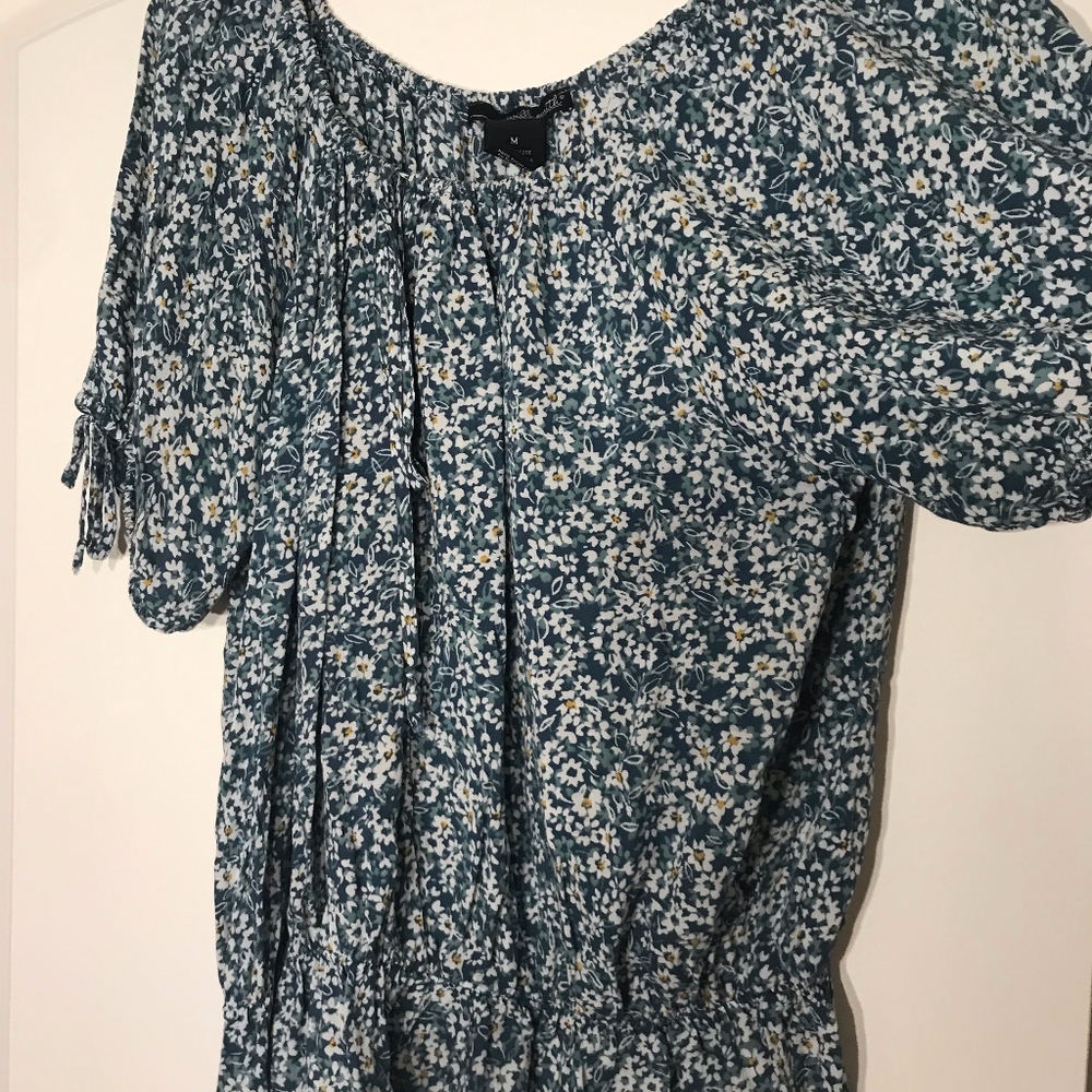 Willi Smith Floral Cinched Shirt | Size M